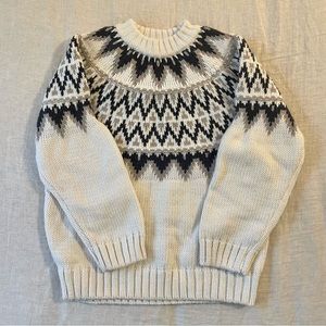 Cozy knit fair isle sweater